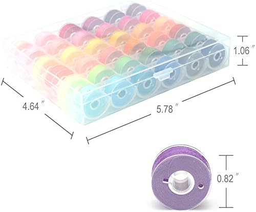 Popku 72pcs Bobbins со нишка за шиење за брат пејач Вавилок Јаном Кенмор