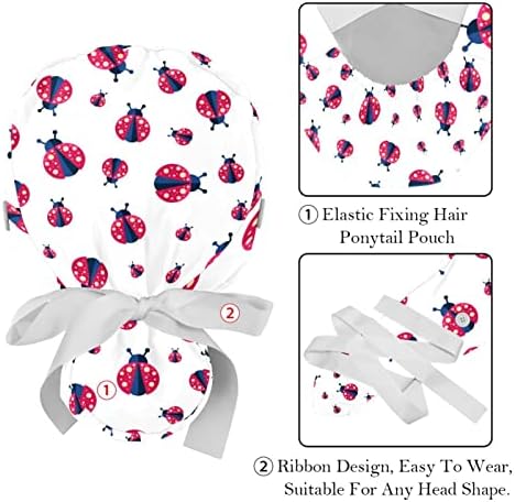 Hohodiy 2 пакувања за работно капаче за Ноќта на вештерките со копчиња за жени/мажи, прилагодлива вратоврска за вратоврска назад буфан