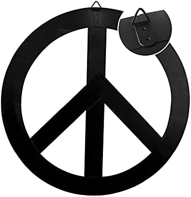 Патриотски метален мировен знак за домашен декор Мир симбол со starsвезди и ленти wallид што виси украс Декоративни плакети знаци американски украси