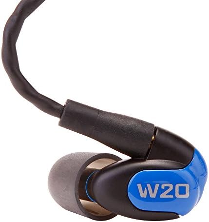 Westone Audio W20 Двојни возачи на возачи со вистинско прилагодување со аудио кабел MMCX и 3 копче MFI кабел со микрофон, црна