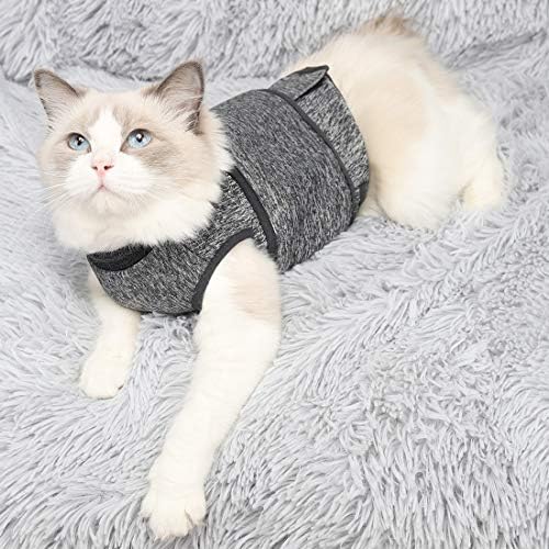 CoppThinktu Cat Angistence јакна, гром елек за мачки, мачки анти -вознемиреност елек, кошула за мачки, мачки смирувачки ветеринар