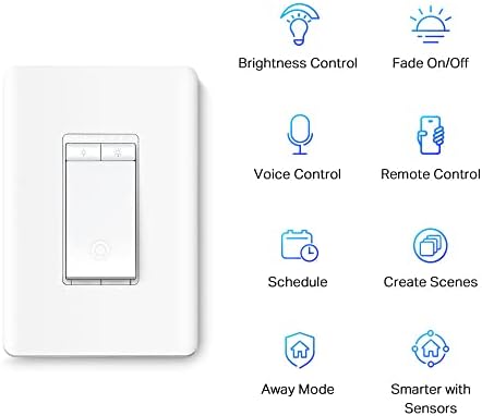 TP-Link Tapo Smart Dimmer Switch, единечен пол, потребна е неутрална жица, 2,4GHz Wi-Fi прекинувач за светло компатибилен со Alexa и