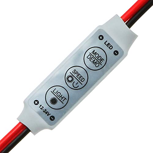 Прекинувач за светло за емитување на светлина за емитување на светлина 2PCS Прилагодливи режими Брзини на контролорот со низок профил на