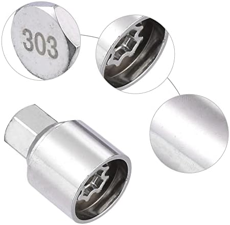 Acropix Car 303 Key Lug Lug The Nut Removal Cey одговара за Mercedes -Benz - пакет со 1 сребрен тон