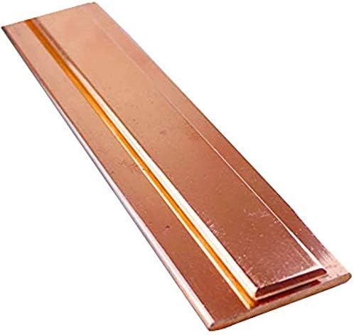 Syzhiwujia метална бакарна фолија чист бакарен лист 1 парчиња 100мм/3. 9inch T2 CU метална рамна лента со рамна лента DIY занаетчиски метални