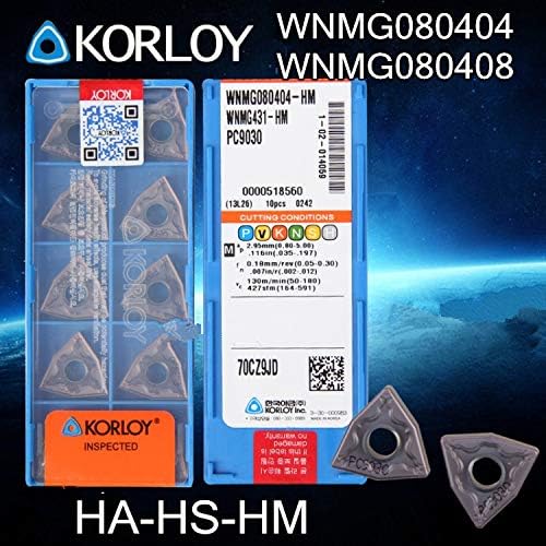 ФИНКОС WNMG080404/08 - ХА HM HS PC9030 10pcs/Сет Цпу Карбид Вметнете PC9030 Обработка Од Нерѓосувачки Челик -: 08 HA 10pcs)