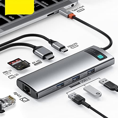 Дебел USB ЦЕНТАР Тип Ц До Мулти USB 3.0 4K HD PD 100w ПОРТА USB ЦЕНТАР Адаптер ЛАПТОП USB Сплитер USB 3.1 C ЦЕНТАР