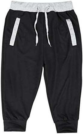 Andongnywell Men, влечејќи лето еластично еластично половината спортска спортска шорцеви Човек џогери кратки панталони со џебови
