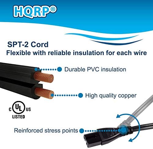 HQRP AC Power Cord Cost Cropbtational со Panasonic TC-L47ET60 TC-L47WT60 TC-L50E60 TC-L50E60E TC-L50ET60 TC-L55DT60 LED LED LCD HDTV