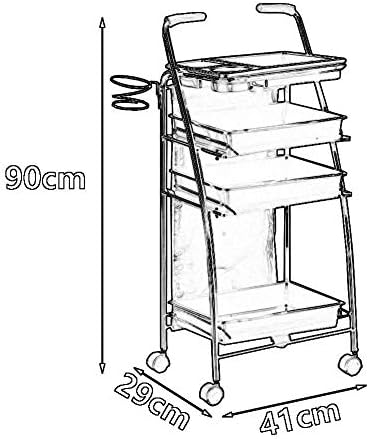 Подвижни колички на Индијах, количка за домаќинства кои служат големи 4 нивоа за убавина салон спа -количка алатка за нокти