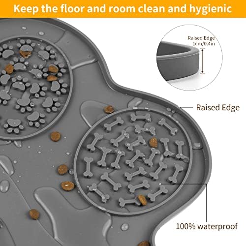 Птлом Задебелени Душеци За Лижење Миленичиња За Кучиња И Мачки Бавна Подлога За Садови За Хранење, Водоотпорна Подлога За Куче