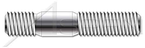 M6-1.0 x 55mm, DIN 938, метрички, столпчиња, двојно завршување, завршен крај 1,0 x дијаметар, A4 не'рѓосувачки челик