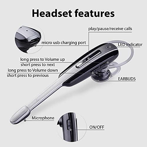 Слушалки за Тек Стиз Компатибилни Со Samsung SM-N915T Во Уво Безжична Bluetooth Слушалка За Поништување На Бучава