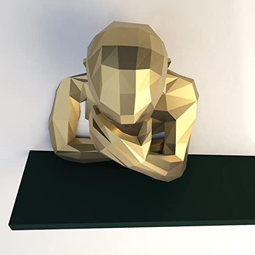 Пријатна личност креативна wallидна декорација DIY хартија модел 3Д хартија трофеј рачно изработена хартија скулптура геометриска