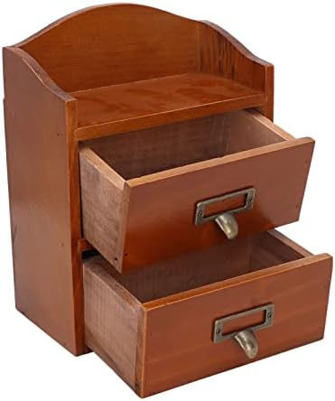 Вметна десктоп дрвена кутија за складирање Ретро 2 организатор на фиоки за градите за канцелариска спална соба/3995