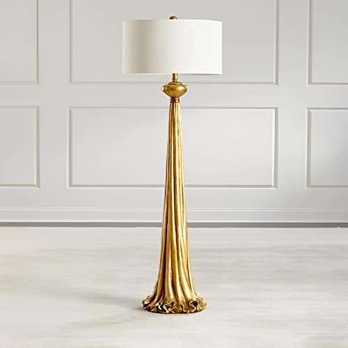 Француска гроздобер подни ламби, дрвена резба златна лист под подот, ламба за античка уметничка маса е погодна за декорација на