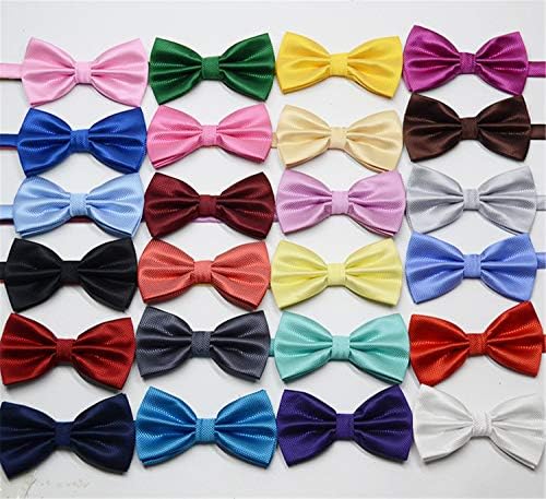 Andongnywell Mens Solid Formal Bow Laids Pre-Tedied Adjectable Bowtie за венчаница за венчавки