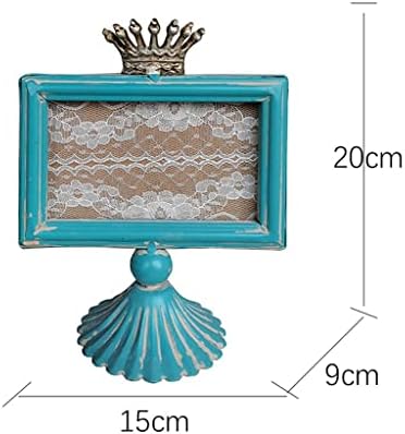 HVVXW Handicraft Retro Shabby Metal Photo Frame Table Table Table Table Decoration