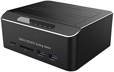 TJLSS DUAL Bay USB 3.0 ДО SATA IDE Надворешен Хард Диск Докинг Станица со 2-Порта Центар Читач На Картички 2.5/3.5 Инчен SATA/IDE HDD