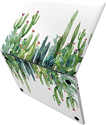Lex Altern Vinyl Skin компатибилен со MacBook Air 13 Inch Mac Pro 16 Retina 15 12 2020 2019 2018 Пустински бод -кактус зелена цветна налепница