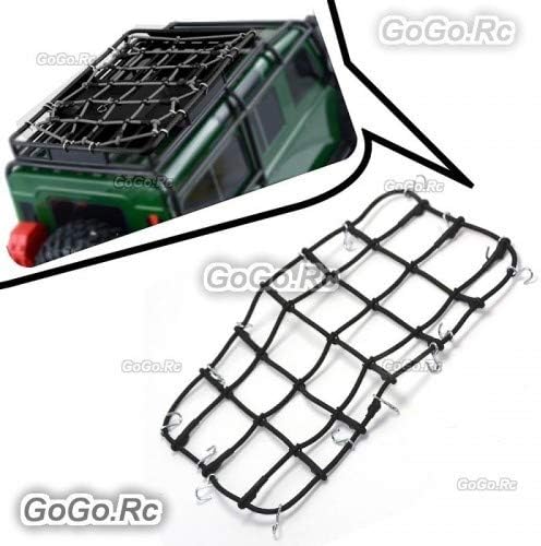 Gogorc еластичен багаж нето w/кука за 1/10 SCX10 D90 TRX4 RC Truck Rack Rack Crawler Bk
