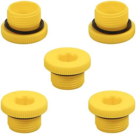 HeyiarBeit Hold Plugs, MLD-M20 M20 HEX SOCKET DESIGN PE PE пластично машко запечатување капаче за запечатување жолти 5 парчиња