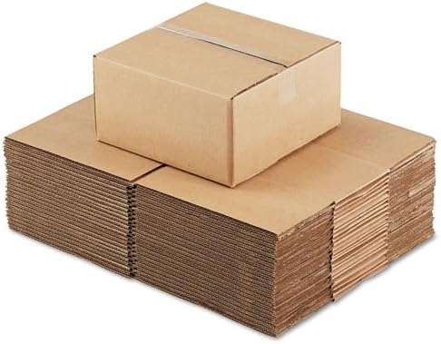 Поправени длабоки кутии за испорака, редовен сад за склопување, 12 x 12 x 6 , кафеав Крафт, 25/пакет