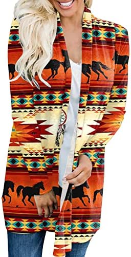 Iius лесни кардиган жени трендовски отворен фронт кардиган со џебови долги ракави врвови кошули во боја блок блок покритие