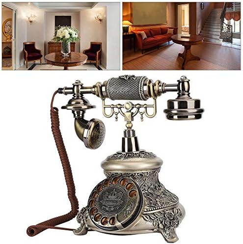 Ретро телефонски антички гроздобер фиксни телефони класичен телефон за ротација на грамофон за домашен салон за домашен салон