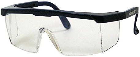 Ironелезна облека Caribou 3600 серија Најлон заштитни безбедносни очила, чисти леќи, црна рамка