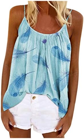 Euone Women Women Strappy Taken Tops Causal Loose Cami Ladies Summer Beach Vest Bluze For Women Fashion 2022