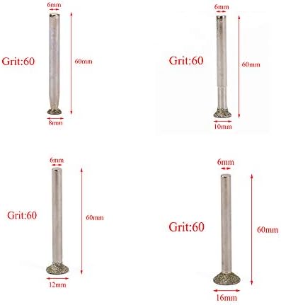 Придружи се на опрема 20 парчиња форма на нокти Дијамант обложена превртена глава, глава за мелење на дијаманти, ротациони мелење на