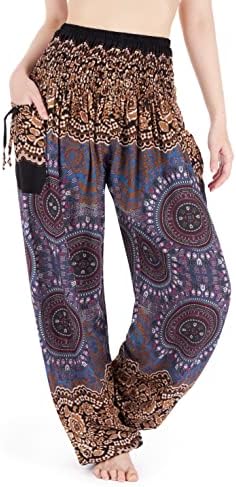 Lannaclothesdesign harem hippie панталони за жени јога бохо долга плажа летна облека п.ј.