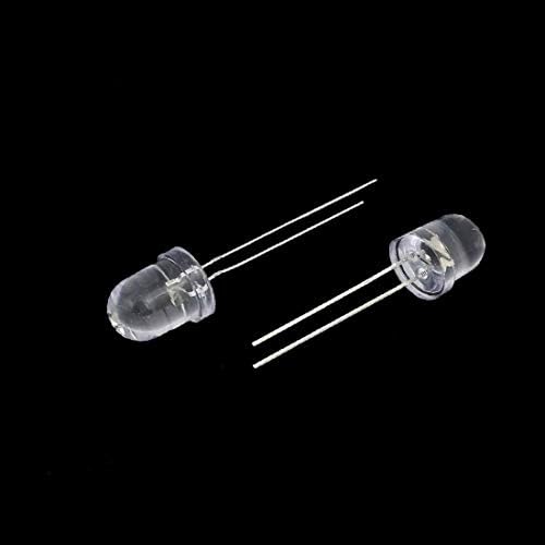 X-Ree 100pcs DC 3.0-3.2V 20mA висока осветленост LED ламба бела светлина 8мм диоди кои емитуваат (100pcs DC 3.0-3.2V 20mA Lámpara