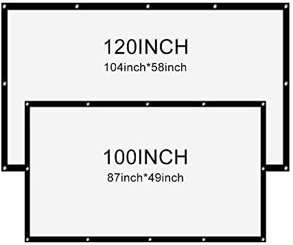 Lhllhl задебелен преносен 100 120 инчи 16: 9 Проектниот екран на екранот поставен екран за проектор за проекција на кино кино