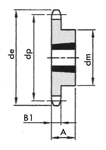 52TL22.1610 Ametric Metrict Taper Lock 1610 Bushed Metritr Sprocket, за ISO 10B-1 ролериски ланец, 22 заби, 118,4 mm надворешен дијаметар,