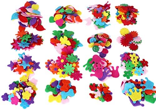 Артибетер цветни украси Шарени чувствувани ткаенини аплики за шиење рачно занаетчии 200 парчиња