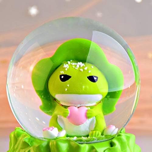 N/A Ratuon Travel Travel Frog Snow Drifting Crystal Ball Music Box Подароци за новата година креативни смола занаетчиски додатоци за украсување