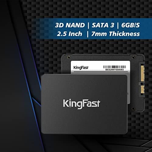 KingFast 256gb SSD SATA III 2.5 Инчен Внатрешен SSD - 6 Gb/ssd Внатрешен Хард Диск До 550 MB/s Компатибилен Со лаптоп &засилувач; Десктоп КОМПЈУТЕР
