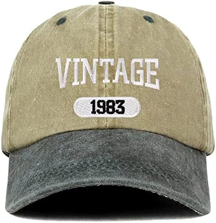 Трендовски продавница за облека Гроздобер 1983 година извезена 40 -ти роденден мека круна измиена памучна капа