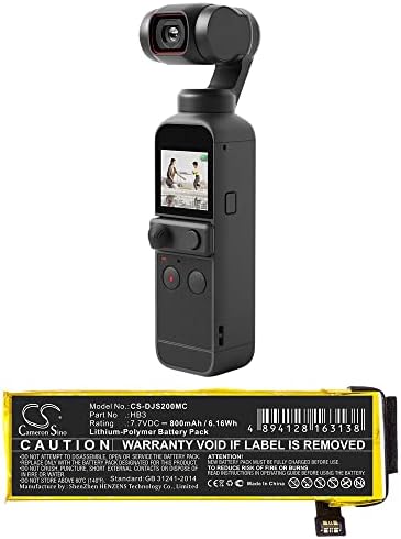 Камерон Сино Нова батерија за замена на 800mAh одговара за џеб DJI OSMO, OSMO Pocket 2, Osmo Pocket II HB3