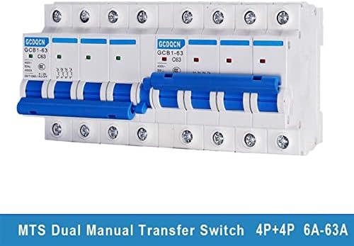 HALONE 1PCS 4P+4P Прирачник за префрлување MTS MTS Dual Power Mini Interlock Circuit 400V AC 6A-63A 50/60Hz
