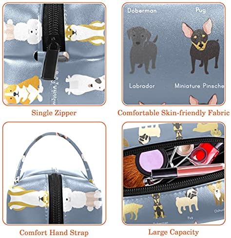 Козметички Кеси Патуваат Козметички Кеси, Мултифункционални Холографски Преносни Торби За Шминка Поставете Колекција Кучиња