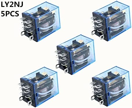 Fehauk 5pcs Реле LY2NJ DC 12V DC 24V AV 110V AC 220v Мали Реле 10A 8PIN Серпентина DPDT