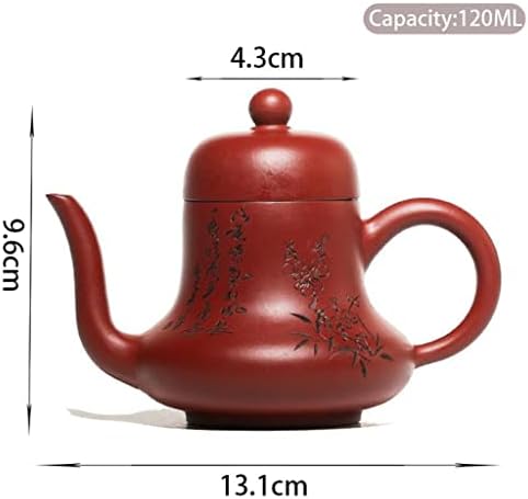 Mmllzel 120ml Виолетова глинеста чајник мастер рачно врежан сад за чај сурова руда рачно изработена Дахонгпао котел Зиша чај сет
