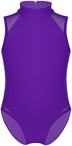 TWDYC BALET LEOTARDS FOR GIRCS LEOTARD без ракави, исмејувачки вратот, спојката за затворање на патент за затворање балетски танц гимнастика