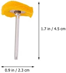 Angoily 40 парчиња со мини полирање за тампонирање мала крпа+ памук за жолта вежба и алатка за тркала тампон површинска топка