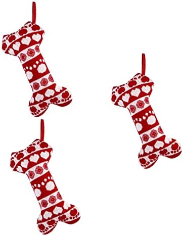 Cabilock 3 парчиња плетени украси за приврзоци од дрво, мода, виси Божиќ, сортирање на прибор за порибување во облик на голем