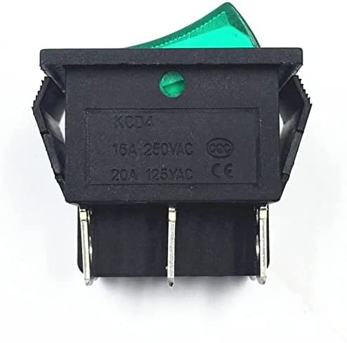 FACDEM LATCHING SWITCH SWITCH SWITCH I/O 6 пинови со светлина 16A 250VAC 20A 125VAC KCD4 BOAT DPST