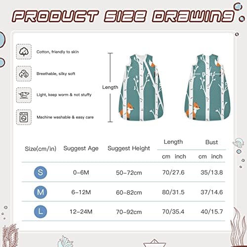 ввфеликсл Фокс Бреза Бејби Ќебе За Носење, Преодна Вреќа За Спиење Со Повивање за Доенчиња,Вреќа За Спиење За Новороденчиња,Костум за